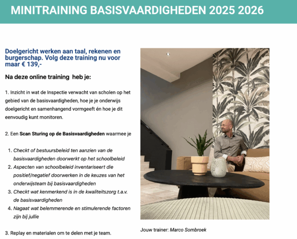 LIVE ONLINE MINITRAINING Basisvaardigheden 2025 -2026 - Afbeelding 2